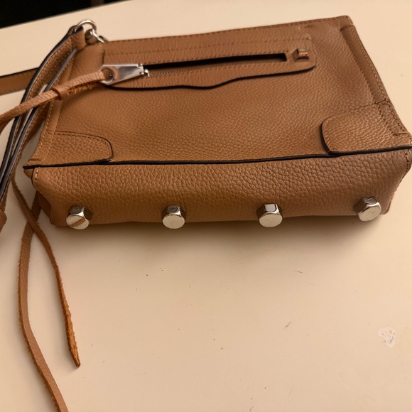 NEW 🌹 Rebecca Minkoff Leather Studded Cognac Crossbody - Picture 3 of 5